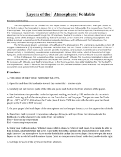 Layers of the Atmosphere Foldable