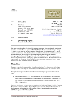 Groundwater Peer Review