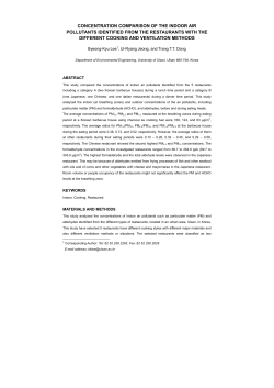 concentration comparison of the indoor air pollutants identified from