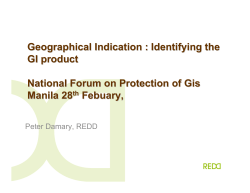 Identifying the GI product National Forum on Protection of Gis
