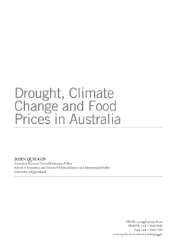 Drought, Climate Change and Food Prices in Australia
