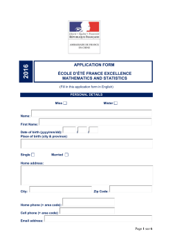 dossier de candidature pour la bourse du fonds d`amitie