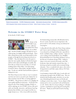 The H2O Drop The H2O Drop - Florida Department of Environmental