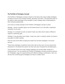 The Portfolio of Strategies Concept