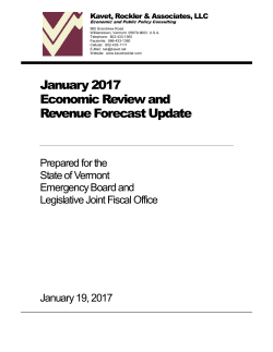 January 2017 Economic Review and Revenue Forecast Update