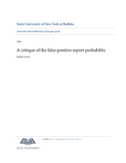 A critique of the false-positive report probability