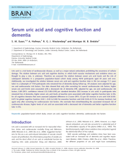 Serum uric acid and cognitive function and dementia