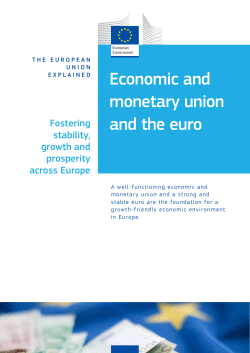 Economic and monetary union and the euro