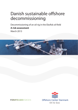 Danish sustainable offshore decommissioning
