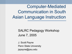 Computer-Mediated Communication in South