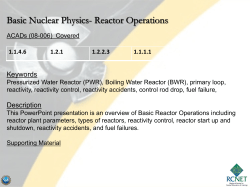 Reactor Operations