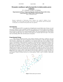 Dynamics nonlinear optical properties in indocyanine green solutions