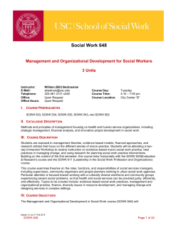 School of Social Work Syllabus Template Guide