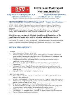 SUPPLEMENTARY REGULATIONS Appendix A