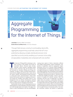 Aggregate Programming for the Internet of Things