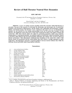 IEPC-2007-038 - Electric Rocket Propulsion Society
