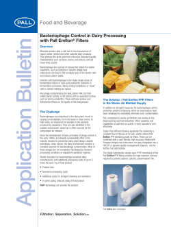 Bacteriophage Control in Dairy - Application