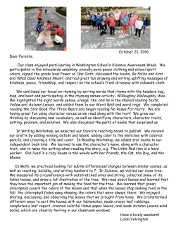 10-21-16 Newsletter - Wyckoff School District