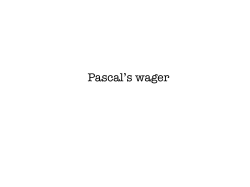 Pascal`s wager