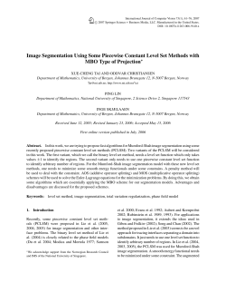 Image Segmentation Using Some Piecewise Constant Level Set