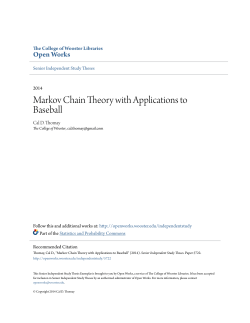 Markov Chain Theory with Applications to Baseball