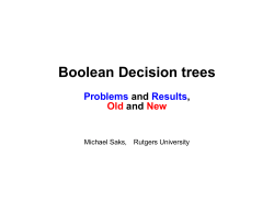 Boolean Decision trees - Rutcor
