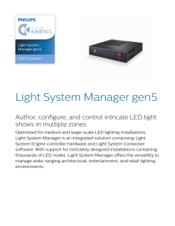 Light System Manager - Philips Color Kinetics