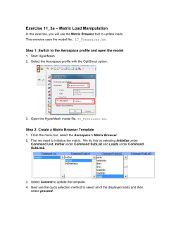Exercise 11_3a – Matrix Load Manipulation