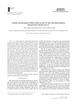 Organic and inorganic fertilizer effect on soil CO2 flux, microbial