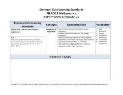 sample tasks - Common Core WikiSpaces