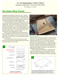 An Inner Hive Cover - Michigan Beekeepers Association