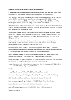 First Royal Highland Show championship title for James Wallace