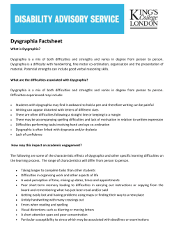 Dysgraphia