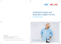 Community Oxygen and Respiratory Support Service. An Overview.