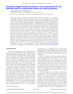 Anomalous oxygen isotope enrichment in CO2 produced