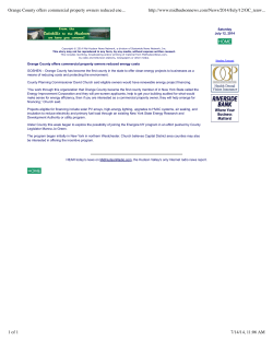 Orange County offers commercial property owners reduced energy