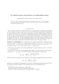 On permutation polynomials of prescribed shape