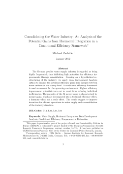 Consolidating the Water Industry: An Analysis of the Potential Gains