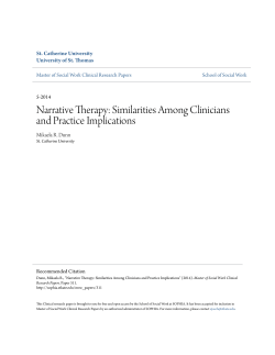 Narrative Therapy: Similarities Among Clinicians and