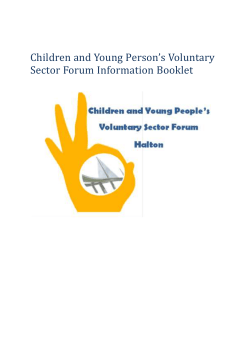 Halton Children and Young people Voluntary Sector Forum