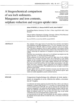 A biogeochemical comparison of sea loch sediments