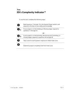 Determine project complexity level from total score.