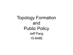 Topology Formation and Public Policy