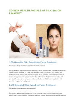 1.ZO-Ossential Skin Brightening Facial Treatment
