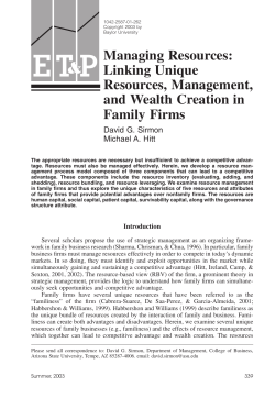 Managing Resources: Linking Unique