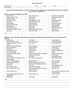 Interview for Parent