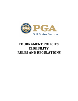 tournament policies, eligibility, rules and regulations