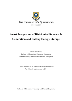 Smart Integration of Distributed Renewable Generation and Battery