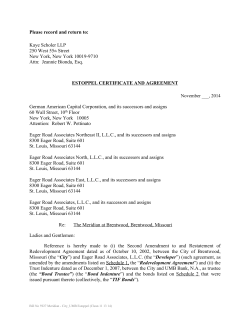 Please record and return to: Kaye Scholer LLP 250 West 55th Street