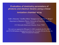 Evaluation of dosimetry parameters of photons and electron beams